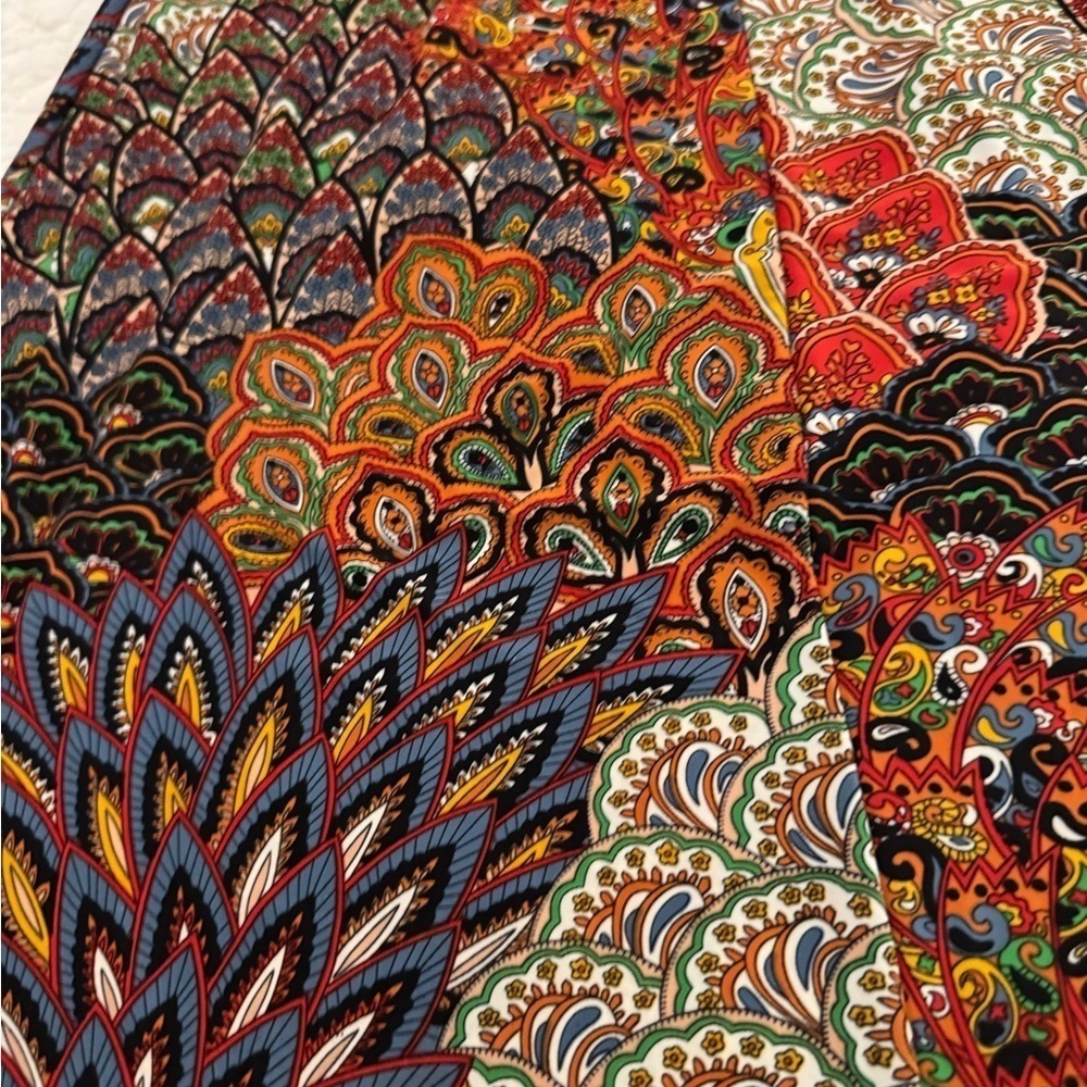 Beautiful EUC 5th& Love Halter Top Maxi Dress SZ XL Silky & colorful BOHO - Picture 9 of 13